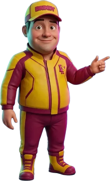 Clinky apontando